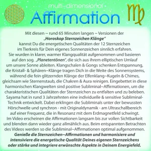 Sternzeichen Affirmationen ~ Jungfrau