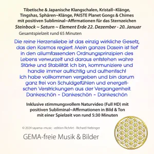 Sternzeichen Affirmationen ~ Steinbock