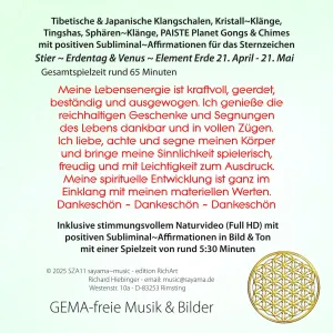 Sternzeichen Affirmationen ~ Stier