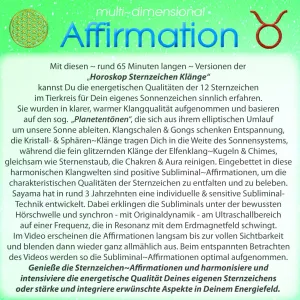 Sternzeichen Affirmationen ~ Stier