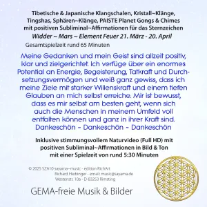 Sternzeichen Affirmationen ~ Widder